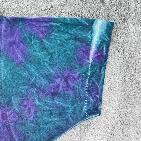Vintage Fruit of the Loom T Shirt Mens Large Purple Blue Tie Dye Single Stitch - Picture 3 of 11